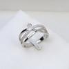 Accesorios para joyería de perlas DIY anillo de plata S925 anillo móvil femenino soporte de anillo abierto 4-6 personalidad ajustable 244