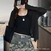 Chaqueta Cárdigan Rosa de Seda de Hielo con Protección Solar para Mujer, Camisa de Verano Delgada de Corte Holgado Adelgazante para Aire Acondicionado, Top Transpirable de Manga Larga con Cuello en V