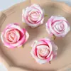 Simulación Flores de Rosa Pequeñas de Franela Cabezas de Flor Boda Ceremonia Boda Coche Escena Decoración de Hotel Pared de Flores Arco Flores de Seda Venta al por Mayor