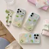 Funda de Teléfono Móvil Estilo Coreano Verano Playa Árbol de Coco Manzana 18Promax Adecuada para Iphone16Pro Doble Capa 15Pro17