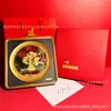 Enfeite de árvore da fortuna em ouro puro e jade estilo chinês, display criativo de mesa com bandejas quadradas e redondas, atacado para presentes