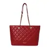 Bolsa tote pequena estilo retrô para mulheres, nova coleção 2026, com design de corrente em padrão de losangos, grande capacidade, moderna e versátil, pode ser carregada na mão ou usada como bolsa de ombro