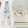 Pañuelo de Seda Sarga para Atar Bolsas, Pañuelo de Seda Pequeño Original, Diseños como Nubes, 100% Seda de Morera, Goma para el Cabello de Seda Genuina, Cinta