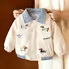 Chaqueta Infantil 2026 Primavera y Otoño Estilo Nuevo Niños Niñas Solapa Versátil Chaqueta Ropa Exterior para Bebé Otoño e Invierno Engrosada