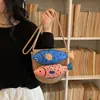 2026 Bolso de Mano Cruzado Tejido con Hilo Grueso de Doble Pez, Versátil, de Moda, Estilo Artístico para Viajar, Gran Capacidad