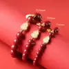 Pulsera de calabaza de cinabrio de alto contenido natural aleación de arena imperial placa de la suerte arena de cristal para mujer pulsera Fulu al por mayor