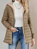 Otoño e invierno Nuevo europeo y americano AliExpress forro de cordero longitud media cálida con capucha chaqueta acolchada de algodón top para mujer talla grande chaqueta acolchada de algodón