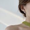 Pendientes Metálicos de Gota de Agua Irregulares Forma de C Estilo Coreano, Diseño de Nicho, Pendientes Elegantes y Sencillos para Mujer