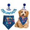 Chapéu de animal de estimação transfronteiriço gravata borboleta nova decoração de festa para gato chapéu de aniversário para cachorro toalha de baba adereços