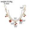 Estilo europeo de moda para mujer, piedra de cristal, corazón rosa, gatito, bolsa de joyería, amuleto, adorno, cadena colgante simple, transfronterizo
