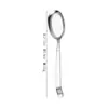 Colher de Servir em Aço Inoxidável, Colher de Servir para Buffet Ocidental, Escumadeira, Colher de Arroz, Espátula de Servir, Ferramenta Quadrada de Servir