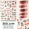 Pegatinas de Arte para Uñas Estilo Gótico Oscuro de Alta Venta Calavera Ángel Pegatinas para Teléfono DIY Pegatinas Impermeables Simples