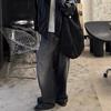 Estilo París Retro Desgastado Negro Hecho a Mano Salpicadura de Tinta 2023m Jeans Baggy Recto Suelto Casual Pantalones de Pierna Ancha
