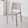 Cadeiras de Jantar de Plástico Vazadas para Hotéis, Pousadas e Uso Doméstico; Cadeiras de Plástico Empilháveis; Cadeiras de Espera para Lojas de Chá com Leite; Cadeiras com Encostos