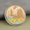 Monedas conmemorativas de ciudades, recuerdos turísticos, monedas coloridas en relieve con paisajes arquitectónicos de Beijing, Shanghái y Nanjing, monedas conmemorativas coleccionables