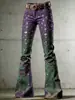 Pantalones de Campana Estilo Nuevo para Mujer, Pantalones Largos de Mezclilla Sintética, Punk Retro, Comercio Exterior, Ropa de Mujer Amazon, Venta Caliente en Sitio Independiente