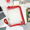 Bolsa Transparente de Gran Capacidad para Archivos A4, Bolsa Portátil con Cremallera para Exámenes de Estudiante, Bolsa de Almacenamiento para Libros de Texto y Documentos de Estudiante Universitario