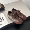 Zapatillas de entrenamiento retro alemanas para mujer, nueva colección 2026, con patchwork de estampado de leopardo, piel genuina, estilo casual, zapatillas versátiles de suela plana, colección otoño/invierno