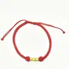Pulseras de Hilo Rojo para el Año del Zodiaco, Tejidas a Mano, Unisex, Hilo Rojo para Bebé, Suministro al por Mayor para Transmisiones en Vivo