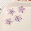 Cuentas de Vidrio Galvanizado Estrella de Mar Ab concha Agujero Recto Cuentas Sueltas Pulsera de Abalorios Hecha a Mano DIY Llavero Accesorios de Joyería