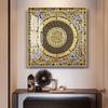 Altar Oro Negro Thangka Pintura Colgante Verdad de Seis Sílabas Sutra del Corazón Murales de Entrada Luz Dorada Lujo Pintura Decorativa Sutra del Corazón Xizang