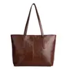 Bolso Tote Mujer 2026 Otoño/Invierno Nuevo Estilo Coreano Gran Capacidad Bolso de Mujer de Moda Simple Bolso de Hombro Bolso de Mano de Cuero Encerado