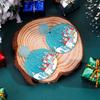 Nuevos aretes acrílicos navideños europeos y americanos para niña, aretes de árbol de Navidad encantadores de dibujos animados, aretes de bastones, aretes de muñeco de nieve
