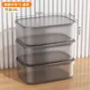 Caja de almacenamiento transparente para el hogar, caja de plástico para guardar juguetes y snacks, tamaño grande, engrosada, organizador de ropa para armario, cesta de almacenamiento
