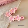 Presilha de Cabelo Sakura Infantil Versão Primavera Japonesa e Coreana Que Não Machuca o Cabelo, Presilha de Cabelo Rosa e Fofa para Menina, Tiara de Flor, Acessórios de Cabelo para Menina