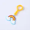 Chaveiro de unicórnio de desenho animado da Amazon, pingente de cavalo arco-íris de borracha macia em PVC, joia, pequeno presente, brinquedo em estoque