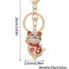 Pingente Criativo e Fashion de Chaveiro de Carro Novo, Gato da Sorte Sentado Pingente de Chaveiro Acessório para Bolsa Atacado