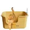 Bandeja Sanitaria para Gatos Extra Grande Engrosada, Semicerrada, Anti-Salpicaduras, Estilo Abierto para Gato Maine Coon, Disponible para Dropshipping