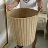 Cesto de Roupa Suja Vime Plástico Imitação de Vime Tecelagem Cesto de Armazenamento de Roupa Suja Cesto de Lavanderia Armazenamento Doméstico Cesta Portátil Caixa Organizadora