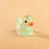 Pato Amarillo Pequeño Que Brilla en la Oscuridad Figura Luminosa Adorno Pequeño Accesorio Artículo Pequeño Escritorio de Oficina Animal Pequeño Pato