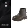 Botas para Niñas 2025 Otoño e Invierno Nuevas Botas Cortas para Niños Zapatos de Bebé Botas Cortas de Terciopelo Cálidas para Niños Grandes y Medianos Botas Cortas de Cuero para Exteriores