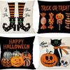 Fronha de Halloween da Amazon Feita Sob Medida com Seu Próprio Design, Fronha de Linho para Casa, Conjunto Divertido de Fronhas para Almofada de Sofá