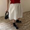 Falda Miu de estilo coreano para mujer, falda sencilla con costuras de encaje, holgada y ajustada, de corte A, para primavera y verano de 2025