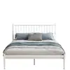 Cama moderna minimalista con estructura de hierro, cama doble reforzada de 1,8 m, cama de hierro forjado estilo nórdico, cama de hierro plegable, cama individual de 1 m