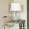 Lámpara de Mesa Cerámica Transparente Retro Estilo Europeo, Lámpara Decorativa de Lujo Ligero, Luz Nocturna Ambiental para Escritorio de Habitación, Lámpara Europea al por Mayor