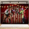 Novo pano de fundo de Halloween transfronteiriço, pano pendurado para decoração de festa de feriado, bandeira de banner para arranjo de atmosfera do festival fantasma