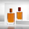 Fornecimento de Frascos de Vidro para Perfume Novos 100ml 50ml, Frascos de Perfume Vazios, Frascos de Vidro Quadrados Planos, Frascos de Perfume com Borrifador de Encaixe