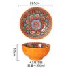 Louça de cerâmica boêmia pintada à mão sob o esmalte, louça, prato, tigela de arroz, atacado, prato doméstico, prato para casa nova