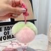 Cabelo de Coelho Rex Pêssego Chaveiro de Carro Pingente Bola de Pelúcia Ins Pingente de Bolsa de Pêssego Pequena Presente Fofo