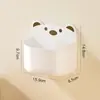 Caja de almacenamiento de oso de dibujos animados para pared para cocina del hogar, cesta de almacenamiento para pared sin taladro para cebollas, jengibre, ajo, y cesta colgante para el lateral del refrigerador