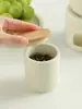 Bote de cerámica color crema para té, tarro de almacenamiento de té portátil hecho a medida, bote de té sellado