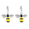 Nuevos Mini Aretes de Abeja Japoneses y Coreanos Combinables con Todo Aretes de Insectos de Color Incrustados de Diamantes Populares Aretes Transfronterizos