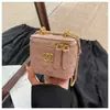 Bolso de mano coreano de nicho tipo caja para mujer, modelo nuevo 2026, bolso acolchado de rombos con cadena para ir al trabajo, de hombro y cruzado