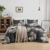 Textiles del Hogar Transfronterizos Amazon Comercio Exterior Juego de Tres Piezas Estampado Bohemio de Ramas de Plantas y Hojas Juego de Funda Nórdica para Cama