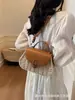 Nova Bolsa de Mão Estilo Vintage, Bolsa de Praia de Corda de Papel de Ombro Único Transversal, Bolsa Tecida Estilo Floresta, Mini Bolsa de Palha Fashion