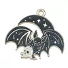Transfronterizo 125 Goteo de aceite Fantasma de Halloween Calavera Murciélago Muerte Colgante DIY Pulsera Llavero Colgante de Joyería